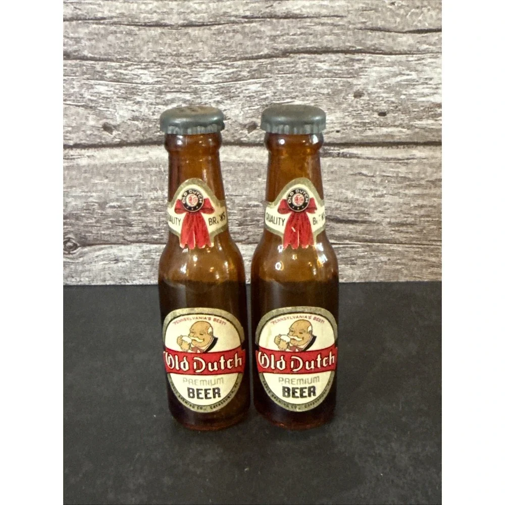 Old Dutch Beer Salt and Pepper Shakers